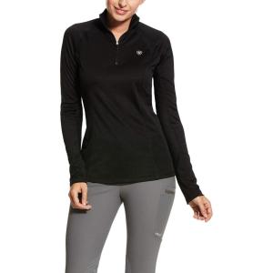 imageARIAT Womens Sunstopper 20 14 Zip BaselayerBlack