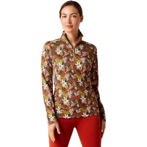 imageARIAT Womens Sunstopper 20 14 Zip BaselayerCanteen Floral