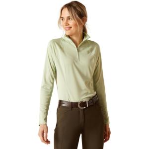 imageARIAT Womens Sunstopper 20 14 Zip BaselayerLaurel Green