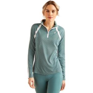imageARIAT Womens Sunstopper 20 14 Zip BaselayerNorth Atlantic Dot