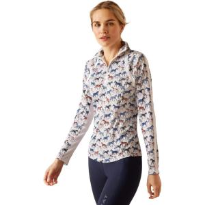 imageARIAT Womens Sunstopper 20 14 Zip BaselayerPainted Ponies