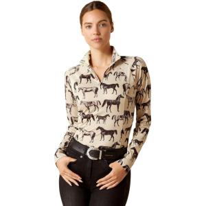 imageARIAT Womens Sunstopper 20 14 Zip BaselayerSepia Equine