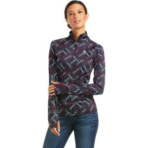 imageAriat Womens Lowell 20 14 Zip BaselayerTeam Print