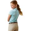 imageAriat Unisex Kids Laguna Button PoloHeather Maui Blue