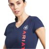 imageAriat Womens Vertical Logo TShirtNavy