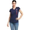 imageAriat Womens Vertical Logo TShirtNavy