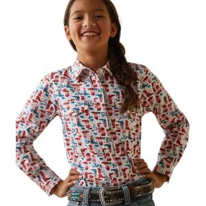 imageARIAT Blazin Boots Girls Longsleeve Snap Front Shirt 10043628