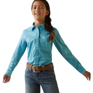 imageARIAT Caidan Print Team Kirby Girls Button Front Shirt 10043457Caidan Print