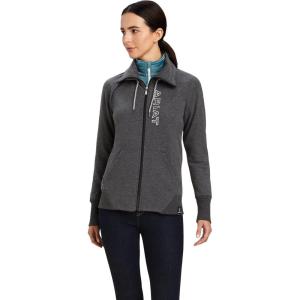 imageARIAT Womens Team Logo Full Zip SweatshirtCharcoal Grey