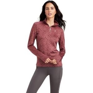 imageAriat Female Prophecy 14 Zip Baselayer Wild Ginger Bit Jaquard XSmall