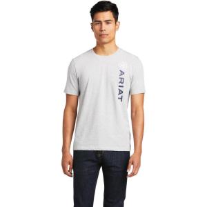 imageAriat Mens Vertical Logo TShirtHeather Grey