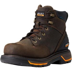 imageAriat Mens Big Rig 6quot Waterproof Work BootIron Coffee