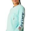 imageAriat Womens FR Stretch Logo TShirtPool Blue