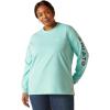 imageAriat Womens FR Stretch Logo TShirtPool Blue