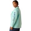 imageAriat Womens FR Stretch Logo TShirtPool Blue