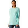 imageAriat Womens FR Stretch Logo TShirtPool Blue