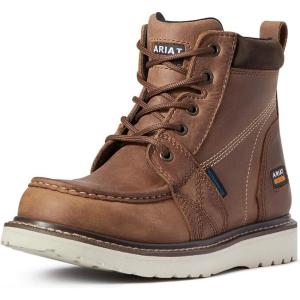 imageARIAT BMVY9 Womens Rebar Wedge Moc Toe Waterproof Work Boot Aged Honey 8