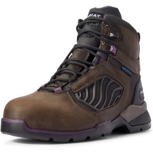 imageARIAT Womens Rebar Flex 6quot Waterproof Carbon Toe Work Boot WesternDark Brown