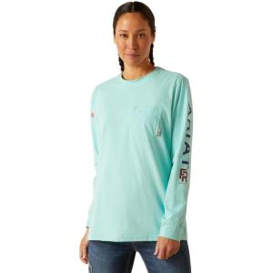 imageAriat Womens FR Stretch Logo TShirtPool Blue