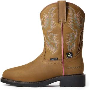 imageAriat Womens Krista Metguard Steel Toe Work BootDark Brown