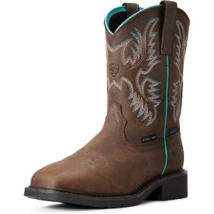 imageAriat Womens Krista Waterproof Steel Toe Work BootDark Brown