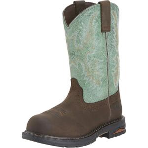 imageAriat Womens Tracey Waterproof Composite Toe Work BootOiled Dark BrownTurquoise