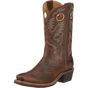 imageARIAT Mens Heritage Roughstock Western BootBrown Oiled Rowdy