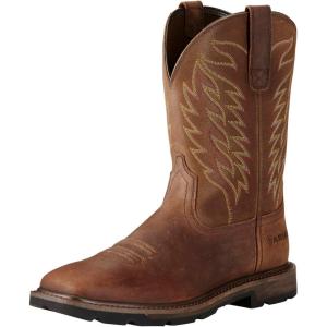 imageAriat Mens Groundbreaker Wide Square Toe Work BootBrown