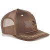 imageARIAT Mens Structured Vintage Shield Logo Cap with Mesh Back and Snap Back ClosureBrown