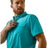 imageARIAT Mens Venttek Outbound Fitted ShirtAqua Crush