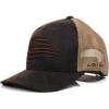 imageARIAT Mens Snapback Flex Fit Small Shield Logo CapBrown