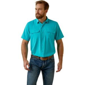 imageARIAT Mens Venttek Outbound Fitted ShirtAqua Crush