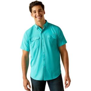 imageARIAT Mens Venttek Outbound Fitted ShirtDrift Turquoise