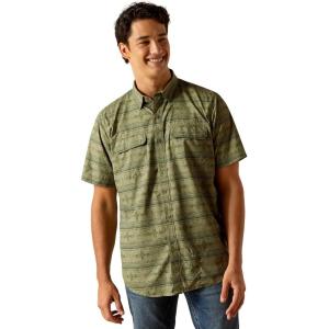 imageARIAT Mens Venttek Outbound Fitted ShirtFour Leaf Clover