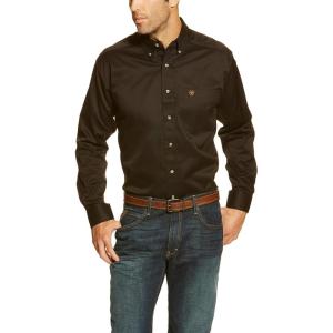 imageAriat Mens Solid Twill Classic Fit ShirtBlack
