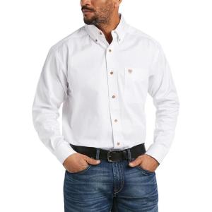 imageAriat Mens Solid Twill Classic Fit ShirtWhite