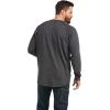 imageARIAT Mens Rebar Cotton Strong Graphic TShirtCharcoal HeatherLime