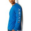 imageARIAT Mens Rebar Cotton Strong Graphic TShirtImperial BluePowder Blue