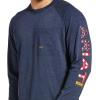 imageARIAT Mens Rebar Cotton Strong Graphic TShirtNavy Heather