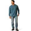 imageARIAT Mens Rebar Cotton Strong Graphic TShirtStargazerSmoke Blue
