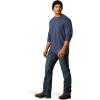imageARIAT Mens Rebar Workman Reflective Flag Graphic TShirtNavy Heather