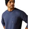 imageARIAT Mens Rebar Workman Reflective Flag Graphic TShirtNavy Heather