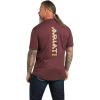 imageARIAT Mens Rebar Workman Reflective Flag TShirtMalbec Heather