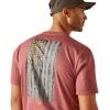 imageARIAT Mens Rebar Workman Reflective Flag TShirtRoan Rouge