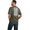 imageARIAT Mens Rebar Workman Reflective Flag TShirtSage Heather