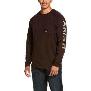 imageARIAT Mens Rebar Cotton Strong Graphic TShirtGanache