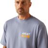 imageARIAT Mens Rebar Cotton Strong Roughneck Graphic TShirtInfinity Heather