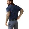 imageAriat Mens Rebar Cotton Strong Block TShirtNavy HeatherLime