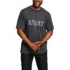 imageAriat Mens Rebar Cotton Strong Block TShirtCharcoal