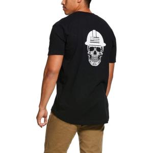 imageARIAT Mens Rebar Cotton Strong Roughneck Graphic TShirtBlack